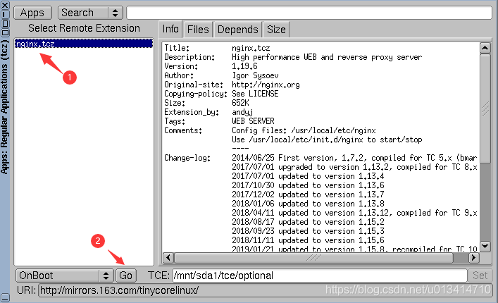 轻量化Tiny Core Linux硬盘安装nginx+php+mysql